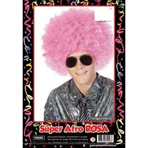 Peluca Super Afro Rosa PSARS