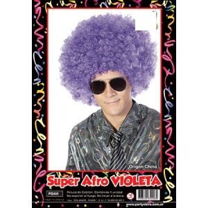 Peluca Super Afro Violeta PSAVI