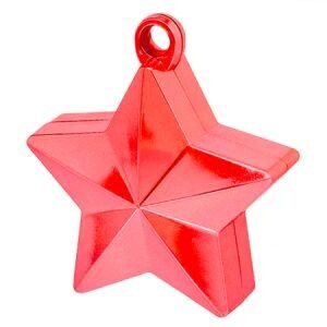 Pesa Anclaje para Globos Estrella Roja Metalizada GPERJ