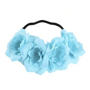 Diadema de Flores Turquesa VI06
