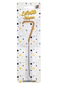 Velas Sparkles N°7 Doradas VNEDO7