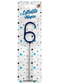 Velas Sparkles N°6 Celeste VNECE6