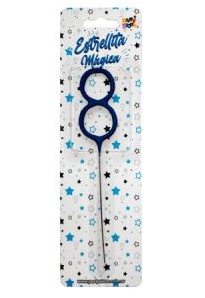 Velas Sparkles N°8 Celeste VNECE8