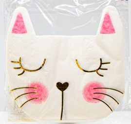 Servilletas Kitty -Impresión Metalizada- x 12 DSE066