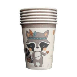Vaso Mapache x 6un DVA046