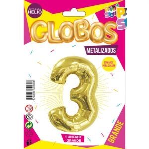 Número 3 Dorado Grande Party GMGD3