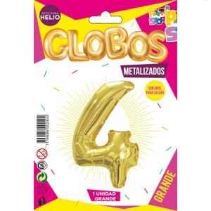 Número 4 Dorado Grande Party GMGD4