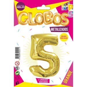 Número 5 Dorado Grande Party GMGD5