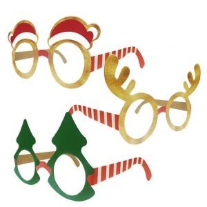 Lentes de Papel Navideño x 6un (3 modelos surtidos) NA35