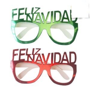 Lentes de Papel Feliz Navidad x 4un LEPNA