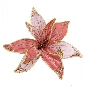 Flor Rosa c/Glitter Grande 17,5x32x32 NA71
