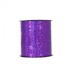 Cinta para Globos Holografica VIOLETA 25mts x 5mm GLHHVI