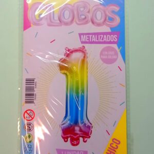 Número 1 Multicolor 14" Party en Blister GMCMU1