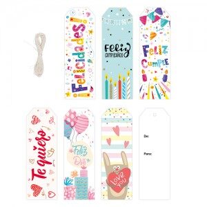 Etiquetas para Regalos Surtidas 4x12cm x18un. RE04