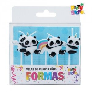 Velas Formas - Set Panda x5un. VS030