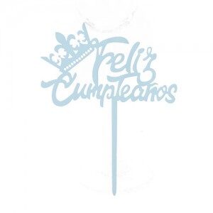 Pinche Cartel "Feliz Cumpleaños" Celeste ACPRFCCE