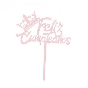 Pinche Cartel "Feliz Cumpleaños" Rosa ACPRFCRS