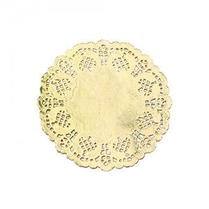 Blonda Redonda Dorada 14cm x 12un. DBLRD-14DO
