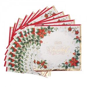 Servilletas Flor de Navidad x 20u DSE038-2
