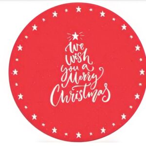 Plato de Sitio Navidad Rojo x20 unidades