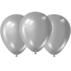 Globo 12" Metalizado PLATA x 25u  GL12M PL