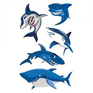 Tatto Temporal Tiburones STT029