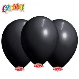 Globo 12" Decorador Negro x25u  GL12D NG