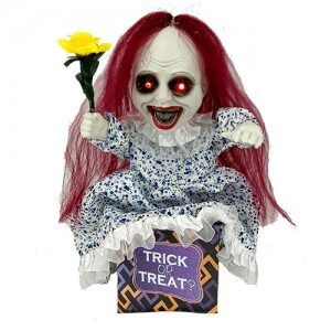 Muñeca Diabolica c Luz Roja y Sonido 35x33x12 HD031