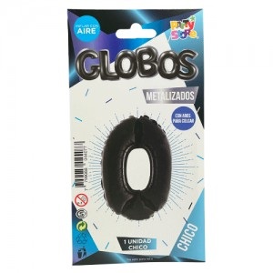 Número 0 Negro 14" Party en Blister GMCNG0