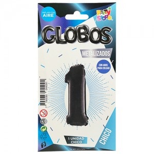 Número 1 Negro 14" Party en Blister GMCNG1