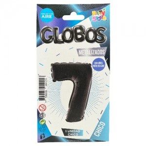 Número 7 Negro 14" Party en Blister GMCNG7