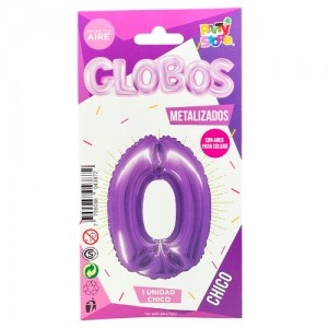 Número 0 Violeta 14" Party en Blister GMCVI0