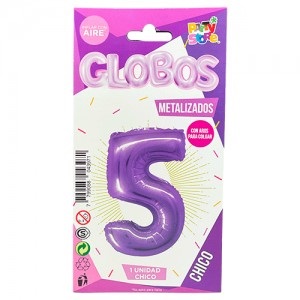 Número 5 Violeta 14" Party en Blister GMCVI5
