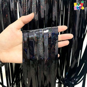 Cortina Holografica Negra 100x200cm GUCOHNG