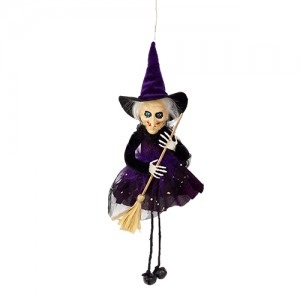 Bruja c/ Escoba para Colgar 47cm x 22cm HD433