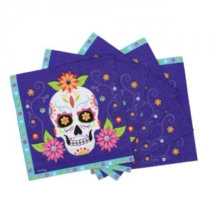 Servilleta Calavera Mexicana 25x25cm x20u DSECH103-1