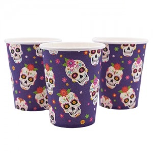 Vaso Calavera Mexicana x6un. DVA103