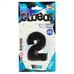 Número 2 Negro 14" Party en Blister GMCNG2