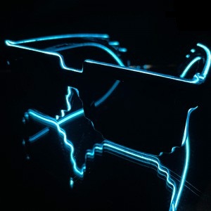 Anteojos 8 BIT LED Celeste XLL18CE