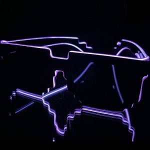 Anteojos 8 BIT LED VIoleta XLL18VI