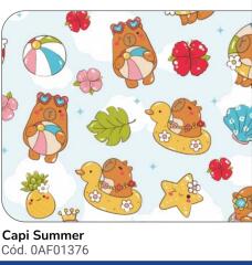 Pap de Regalo Capibara SUMMER  x 10 un  AF1376