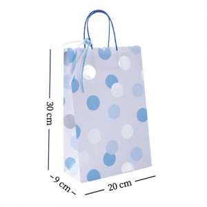 Bolsa Lunares Celeste/Plata x4un 20x30x9cm BO06