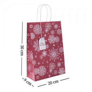 Bolsa Navideña Roja x 4un 20x30x9cm BO11