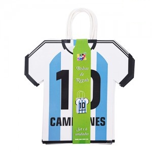 Bolsa Camiseta Argentina x 6un 20x30x9cm BO14
