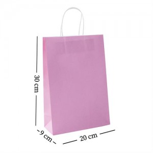 Bolsa Rosa Pastel x 6un 20x30x9cm BO17