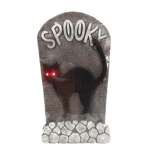 Lapida Gato Spooky con Luz 61x33x3 HD642
