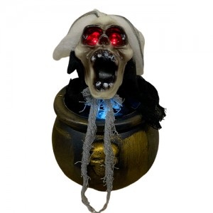 Craneo Aterrador con Luz y Sonido 30x19x19 HD705