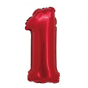 Número 1 Rojo 14" en Blister GMCRJ1