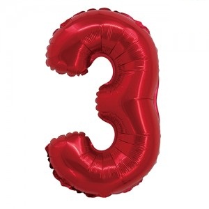 Número 3 Rojo 14" en Blister GMCRJ3