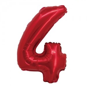 Número 4 Rojo 14" en Blister GMCRJ4
